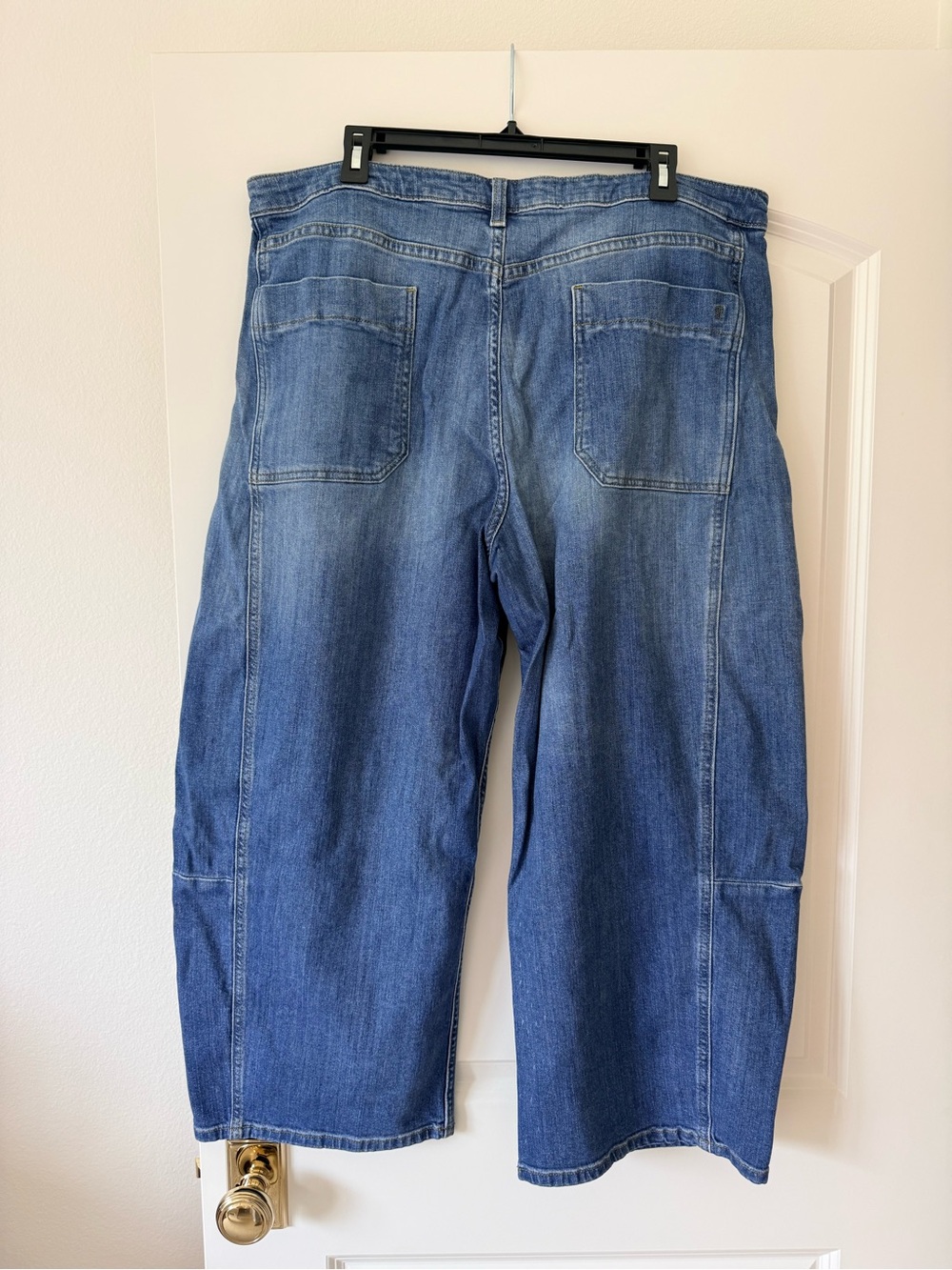 Pilcro Kenna Blue Denim Jeans - Barrel Relaxed Fit - Picture 3 of 5